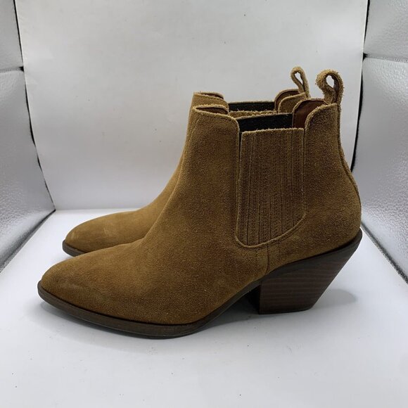 Patina Handmade Ankle Boot Womens Size 7 suede leather western cowgirl - Picture 2 of 12
